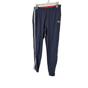 Tracksmith Track Pants Womens Medium Blue Tapered Running Side Stripe Stretch
